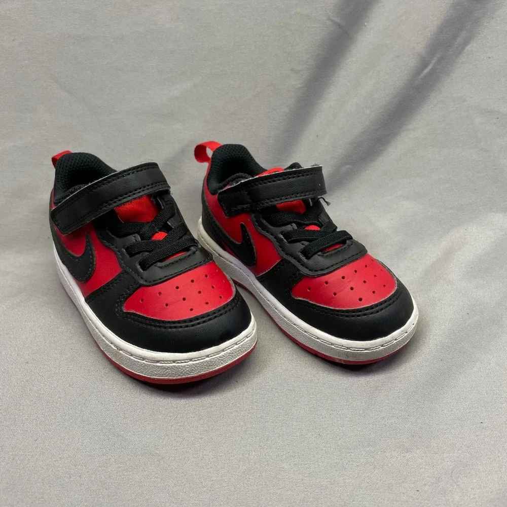Nike Court Borough Low 2 Toddler Shoes‎ Red Black DV5458-600 Size 7C